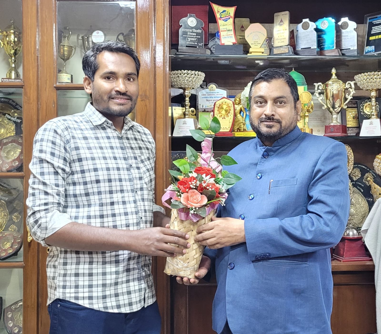 Mahendra Gaikwad,  selected as Excise Duty Inspector (Class II, Central Govt) through competitive Exam, (Staff Selection Commission) He studied M Sc Math from Azad College