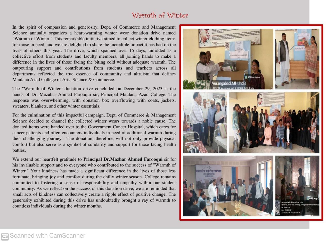 Commerce and Management Department,Maulana Azad College