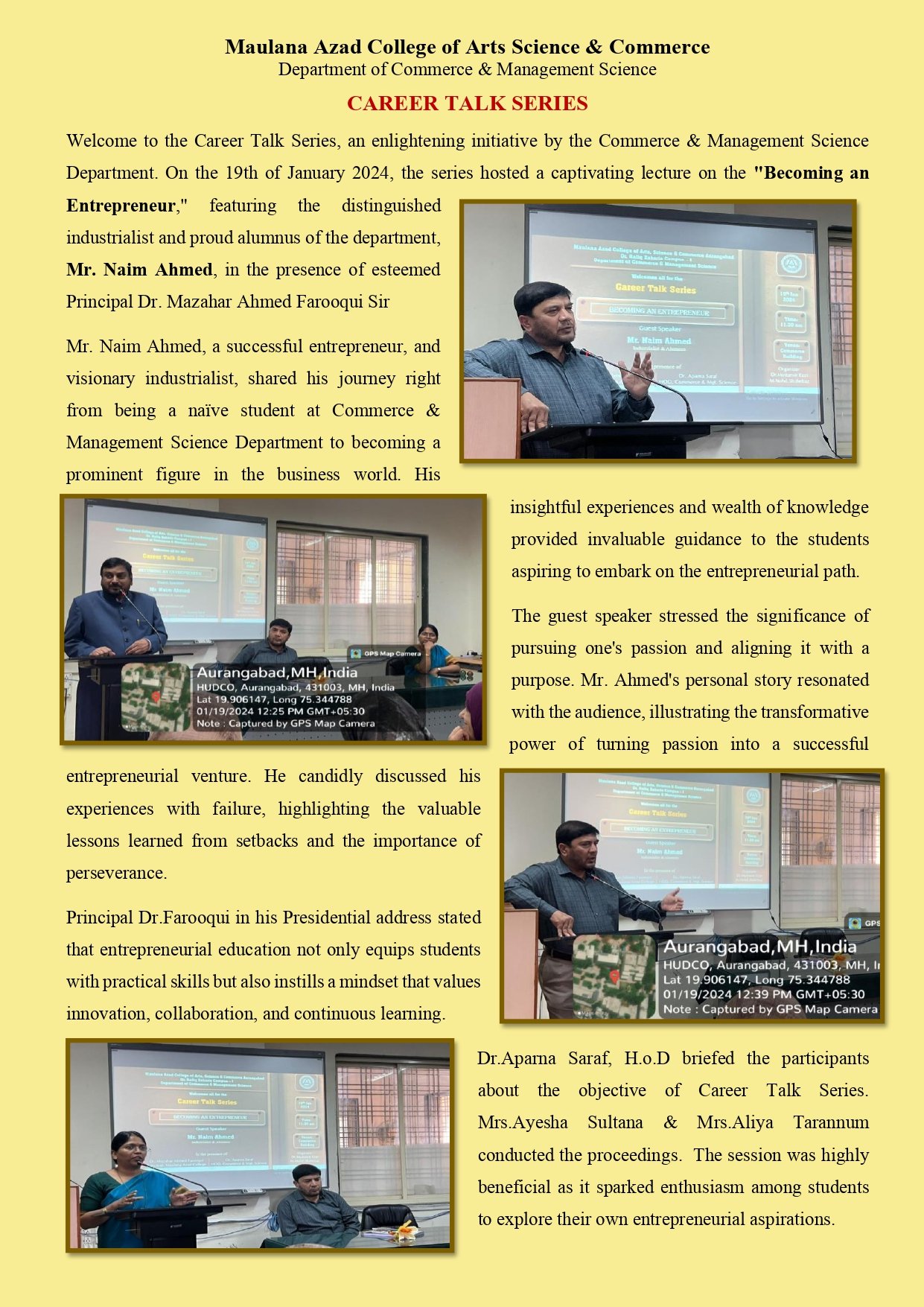 Website content Career Talk series S-I