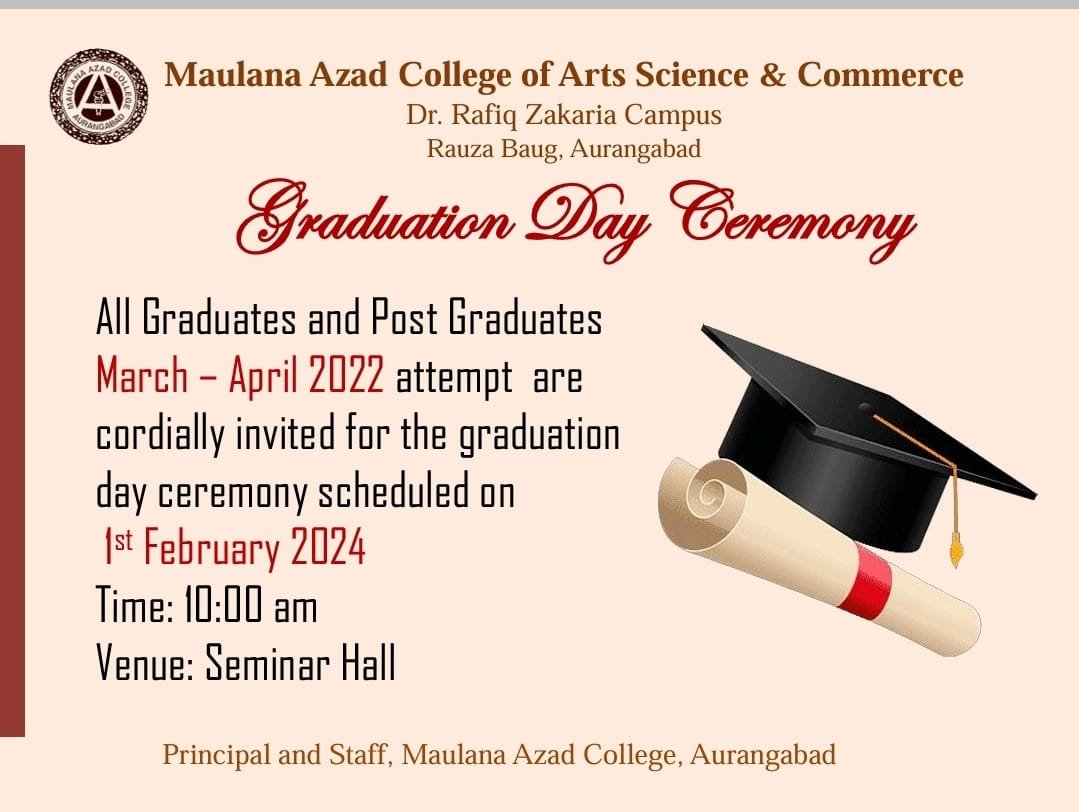 Graduation Day Ceremony on 01 February 2024 at seminar hall 