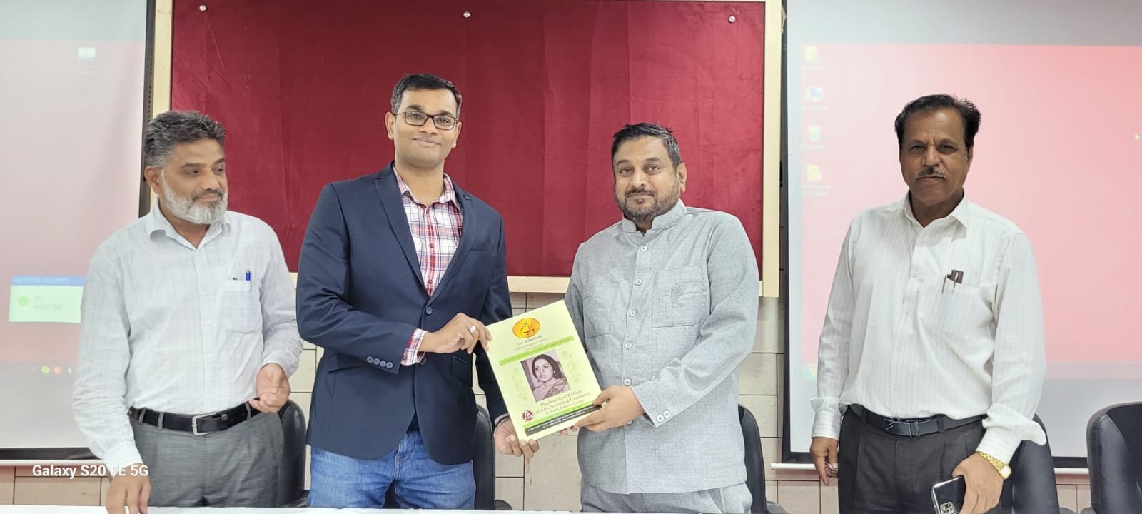 Mr Faisal Jabbar khan , Assistant Commandant of BSF Ex Student of Maulana Azad college Felicitated by Principal Dr Mazahar Ahmad Farooqui