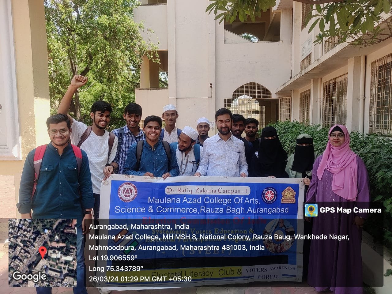 Voters awareness drive conducted in college campus jointly organised by the department of Political Science & ELC.