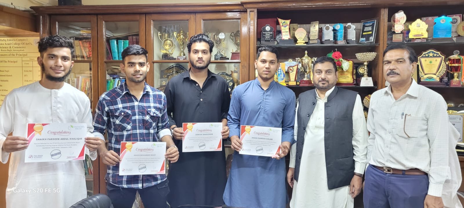 Under the guidance of Hon.Principal Dr. Mazahar Ahmad Farooqui,  6 Students of BCS-III Year have been selected for  IT skill development scholarship programme, 2024  in 