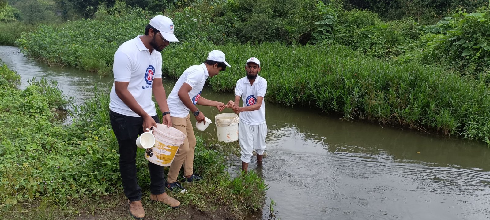 NSS unit of Maulana Azad College of Arts, Science and Commerce Aurangabad participated in Tree Plantation programme in Association with Govt.Forest Dept Aurangabad at Kham River near Ovhar and Jatwada under Conservation of River programme on 16 Oct 2024. More than 200 Tree plantation was successfully completed under the guidance of Principal Dr.Mazhar Ahmed Farooqui. On this occasion Mr Shivaji Chavan RFO,Mr.Vaishnav Saheb ,Sarpanch,Dr.J.D.Shaikh NSS PO, Villagers, 15  Volunteers were also present.