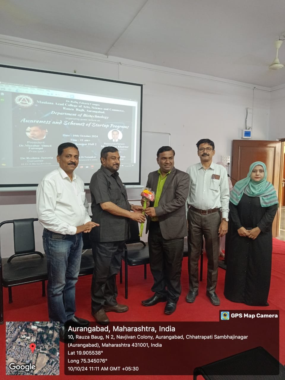 Under the guidance of respected Principal Dr.Mazahar Ahmed Farooqui Sir, The Dept. of Biotechnology had organized guest lecture on 