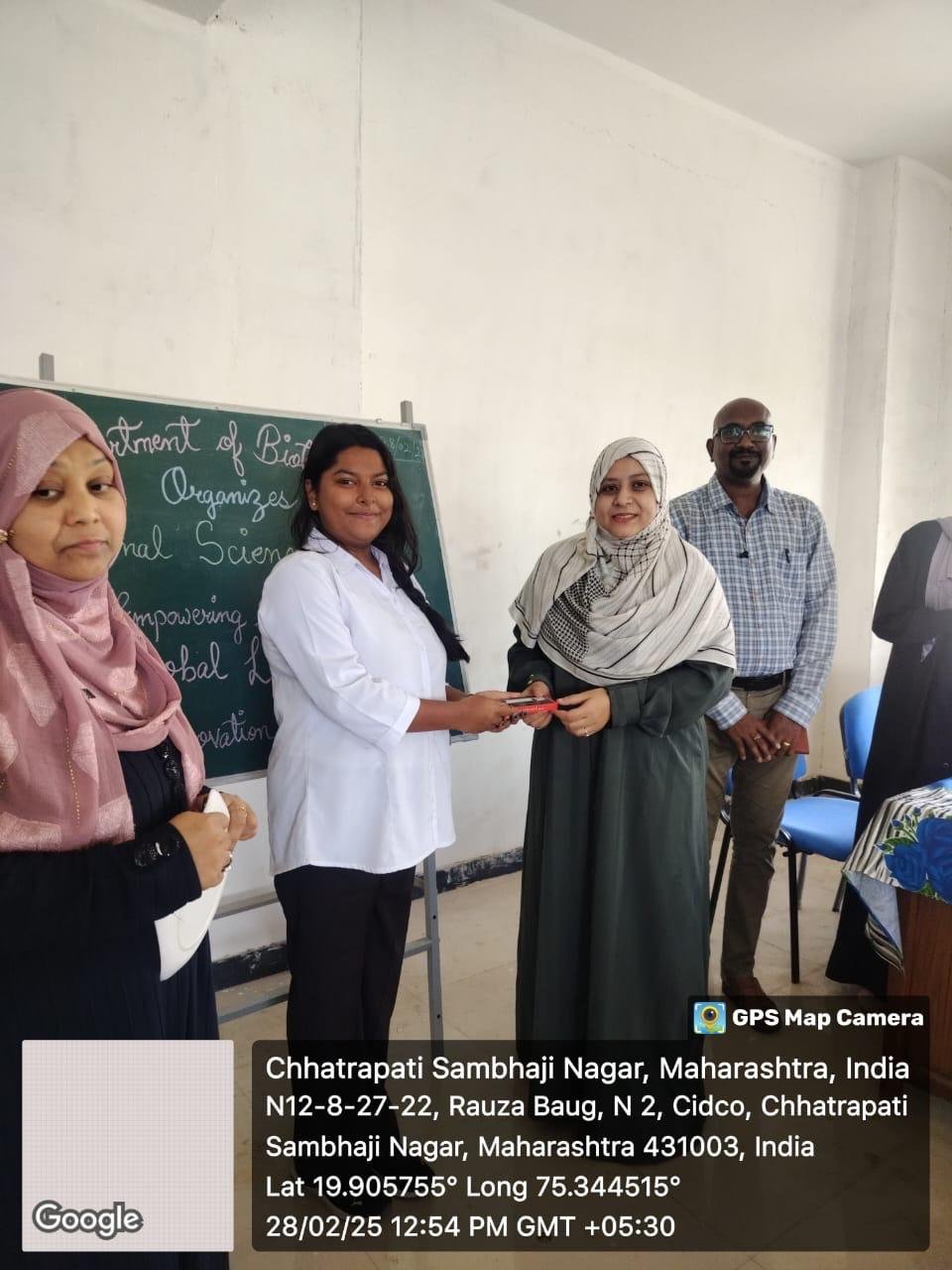 The Department of Biotechnology celebrated National Science Day with great enthusiasm by organizing a Quiz Competition to promote scientific knowledge and awareness among students.The theme of this year’s quiz was “Empowering Indian Youth for Global Leadership in Science & Innovation for VIKSIT BHARAT” aimed at fostering interest in the field of biotechnology and its global impact. The quiz competition saw active participation of 52 students. The quiz was open to both undergraduate and postgraduate students, creating an engaging mix of knowledge and skills among participants. The winners were awarded first, second and third prizes by the hands of Head of the Department of Biotechnology Dr.Reshma Jaweria,on this occasion all the teaching and non teaching staff were present in the department.