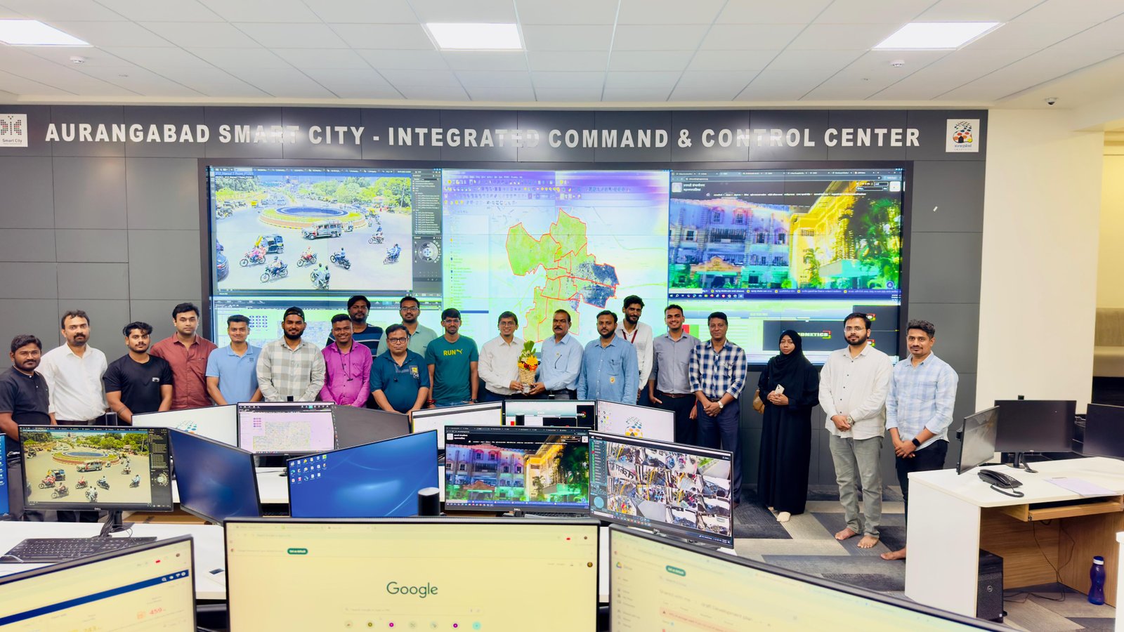 Study Tour: Smart City Command and Control Center, Aurangabad  Under Principal Dr. Mazahar Ahmed Farooqui's esteemed leadership and adhering to AICTE guidelines, the Department of BCA-BCS organized a study tour to explore 