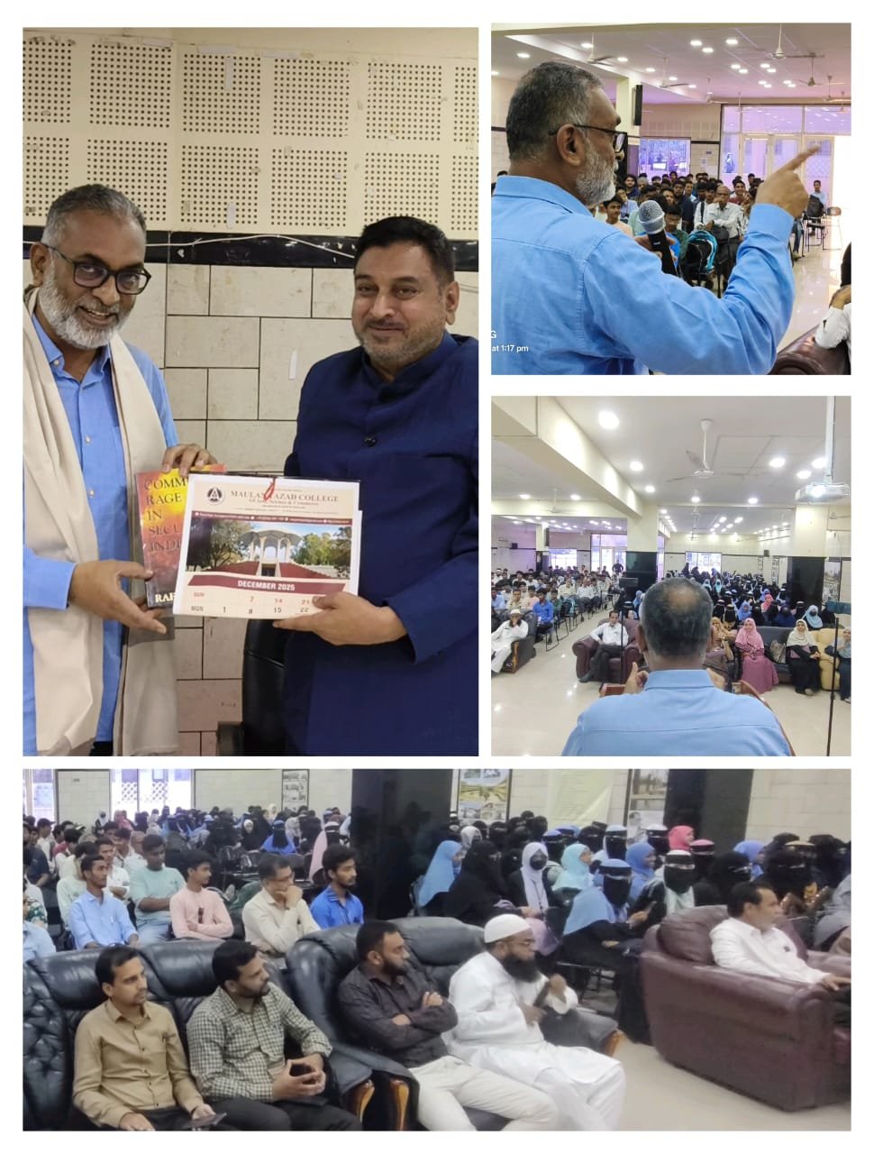  S. Ameenul Hasan from New Delhi, a renowned life coach and motivational speaker, delivered a lecture on 