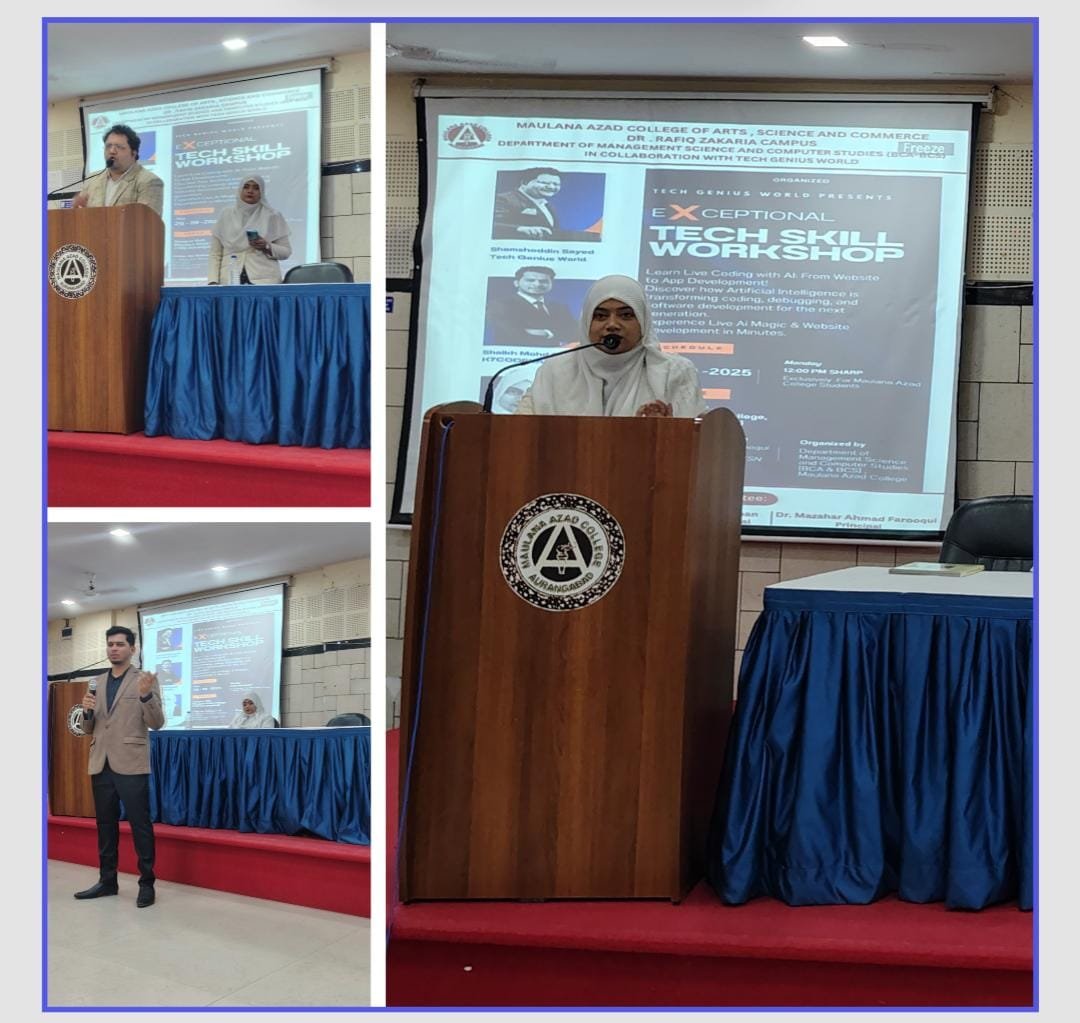 The Department of BCA-BCS organized a Technical Workshop on 