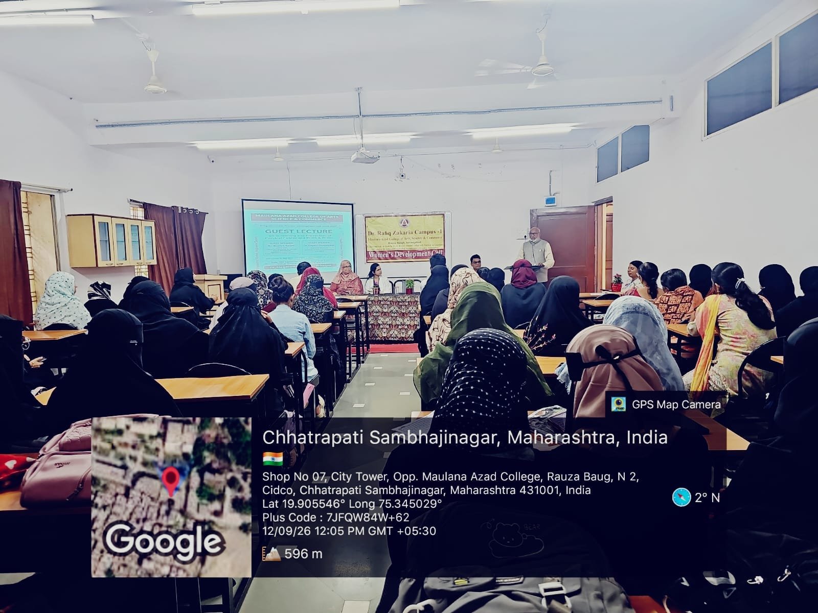 Under the motivational guidance of Principal Capt. Dr. Maqdoom Farooqui Sir, the Women Development Cell (WDC), Maulana Azad College of Arts, Science and Commerce, organized an informative programme on Women’s Health Care on 12th September 2026  The programme featured two eminent guest speakers. Dr. Bushra Seemi delivered an informative and insightful lecture on “Screening and Prevention of Cervical Cancer,”  Dr. Gayatri Dongaonkar enlightened the participants on PCOD/PCOS, both doctors discussed its symptoms, causes, health implications, and the importance of timely care and a healthy lifestyle.  The sessions were highly interactive, with an engaging question-and-answer session in which girl students and female staff members actively participated and gained valuable insights into women’s health and well-being.  IQAC Coordinator Prof. J. D. Shaikh and Vice Principal Prof. Arif Pathan graced the programme with their presence.  The programme was moderated by Prof. Afroz Fatema, Prof. ShaikhTarannum Tanveer introduced the guests, Prof. Syed Ummul Khair Asema spoke about the functioning of Women development cell while Ms. Mehvish Fatema proposed the vote of thanks.  The WDC committee members—Dr. Shazia Mirza, Ms. Naseema Kausar, and Ms. Mohd. Afshaan—made dedicated efforts and contributed significantly to the successful organization of the programme.